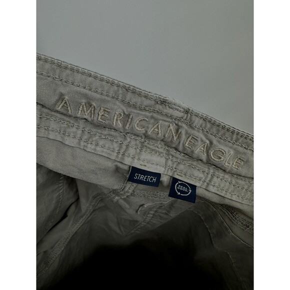 American Eagle skater skater Wide Leg‎ Baggy Size 10 Cargo stretchy cargo gray - Picture 10 of 16
